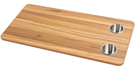 Fabater Plateau de Table Pratique pour Camping-Car 31,49 X 15,74 Pouces avec Coins Arrondis, Plateau de Table Marin en Bois Massif pour Terrasse de Camping-Car (Strie de Bois Brun)