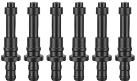 Zerodis Reemplazo del Conector del Tubo de Leche de 6 Piezas, Conector de Tubo de Entrada de Leche para Máquina de café de Plástico con Ajuste de Succión Estable para la Mayoría de las