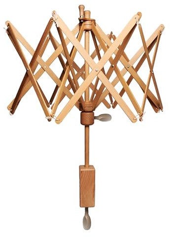 KNITPRO Umbrella Yarn Winder with Holder, Madera, Multi-Colour, 30 x 35 x 30 cm