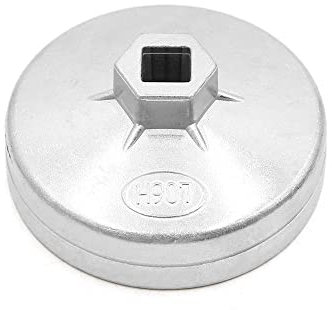 sourcing map 15 Flöten 89mm Ölfilterschlüssel Ölfilterkappen Satz Metall Ölfilter-Werkzeug Silber