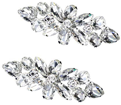 BESTOYARD Hebilla De Zapato De Diamantes De Imitación Para Boda Clip De Zapatos Mujer Accesorios De Decoración Diy Para Novia Compatible Con Tacones Sandalias Y Botas 2.75X1.18X0.19In