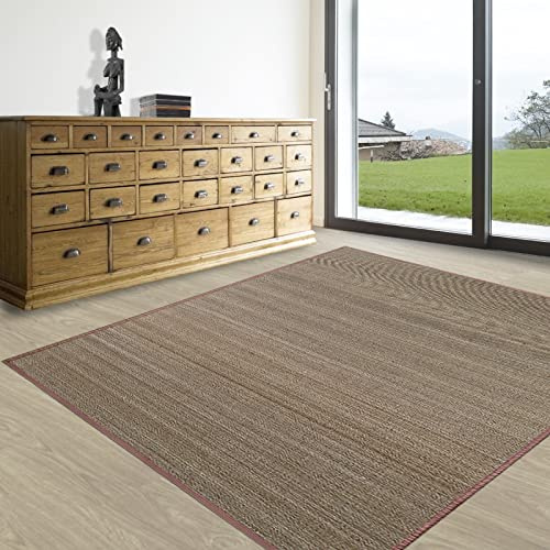 KARAT Tappeto in bambù - Panda - per bagno e soggiorno, 100% bambù per interni naturali (marrone, 90 x 120 cm)