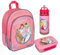 Kindergartenrucksack Bibi & Tina Mädchen mit Brotzeitdose Trinkflasche - Personalisiert mit Name - Set Pferd Kinderrucksack mit Brotdose Trinkbecher