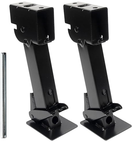 MaxxHaul 50970 Trailer Swing Down Stabilizer Jacks Telescoping RV Camper Accessories 1000 Lbs Capacity Each 12-18 inch | Set of 2