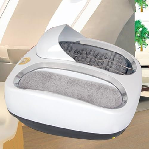 Sole Cleaning Machine, Automatic Induction Shoe Polisher, Electric Shoe Polisher for Hotel Entrance Hall Sales Center, Instead of Shoe Covers Machine,White