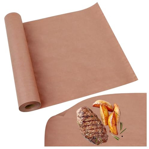 Papel Alimentario Rollos De Papel Kraft Para Barbacoa, Papel De Carnicero, Papel Multifuncional Para Barbacoa, Papel De Queso Resistente Al Aceite Para Barbacoa, Camping y Cocina (40cm*30M)