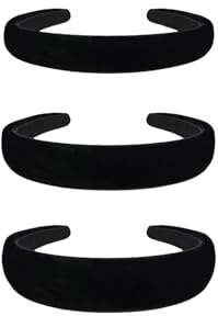 Shirene Diadema Mujer,3 Diademas de Terciopelo para Mujer Diademas Mujer Terciopelo Diadema Sencillas para Niñas,Anchas,Medianas y Finas,Accesorios para el Pelo para Mujer Diadema Negra
