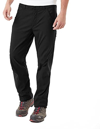 Berghaus Men's Ortler 2.0 Walking Trousers | Water Resistant | Comfortable Fit | Breathable Full Leg Trousers, Black/Black, 38 34
