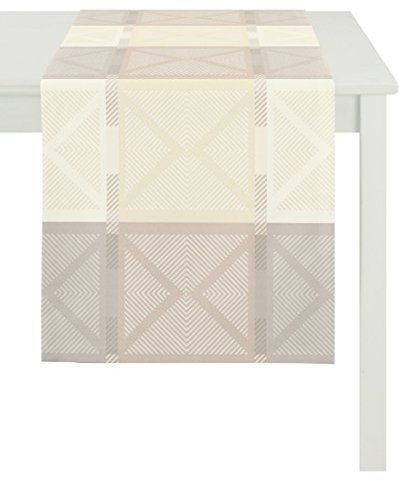 Apelt Verona 44X140 Fb.20 Läufer, Polyester, Pastellgelb/-grau, 44 x 140 x 0.5 cm, 1 Einheiten