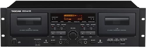 Tascam 202MLVII Dubbel kassettdäck med USB-utgång, svart, 202MKVII