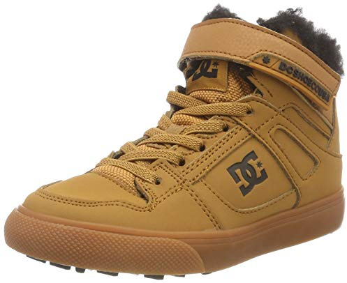 Dc Shoes Boys' Pure High Top Winter Skateboarding Shoes, Brown (Wheat We9), 4 UK