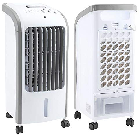 Taylor & Brown 80W Portable Evaporative Air Cooler with Remote Control, 3 Fan Speeds, 7.5 Hour Timer and 4 Litre Water Tank & 2 Ice Boxes for Home or Office Use