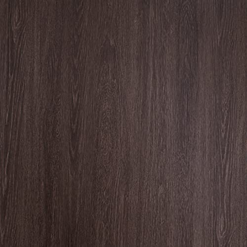 Film adhésif grain de bois Papier peint autocollant imperméable Sticker d'ameublement Grain de noyer Marron foncé 40CMx2M Design sans bulles d'air Mat et plus épai Convient pour les table les armoire