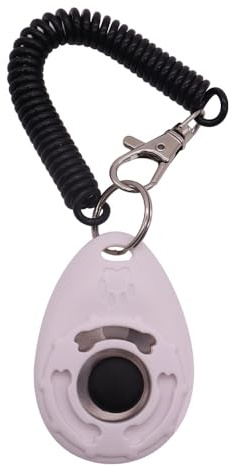 BINQILIN 1 Pièce Clickers pour Chien, Clicker Chien Dressage,Clicker Training, Clicker de Chien avec Grand Bouton pour Pet Training Professional, pour Chiens, Chats, Oiseaux, Chevaux (Blanc)