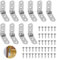 10 Piezas Bisagras Plegables de 180 Grados, Bisagra de Solapa, Bisagras Enroscables con 40 Tornillos, Bisagras de Montaje para Mesas Plegables, Armarios, Caja de Madera, Muebles Puertas