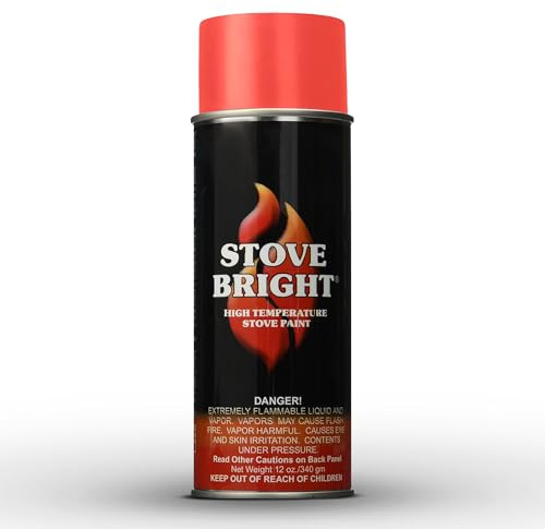 Stove Bright High Temp Paint - Shimmering Rose - 8162 | Heat Resistant Spray for Wood Stove BBQ Grill Fireplace Engine | Satin Finish | Rust Resistant Metal Coating | Withstands 1200°F | Primer Friendly
