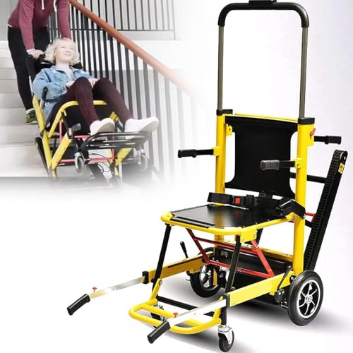 LQQYJSM Montascale Elettrico - Carrello A Mano Pieghevole E Leggero Sedie A Rotelle, Sollevatore Sedie A Rotelle Portatile, può Salire E Scendere Scale, capacità Carico Sedia A Rotelle 380 Libbre