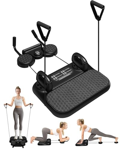 Pilates Reformer Board - 2025 Upgraded 6 in 1 Mini Multi-Purpose Home Exercise Equipment for Core/Back/Arm/Leg Workouts, Abdominal Workout Automatic Rebound Ab Roller Board