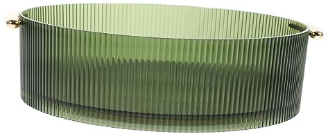 CONGARTENO Vassoio Porta Spezie Rotante Rotondo, Organizzatore Per Giradischi in Plastica Verde, Porta Prodotti Per La Cura Della Pelle Multifunzionale Per Cucina e Bagno