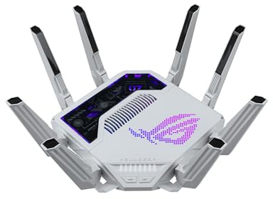 ASUS ROG GT-BE19000AI - Routeur Gaming Wi-FI 7 - Tri-Bande - débit de 19Gb/s - jusqu'à 200 appareils, Triple Niveau de sécurité, AiMesh, Deux Ports 10G, détection AI WAN, AI Game Boost