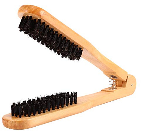 Hair Brush, Asixx Professional Hairdressing Comb Double Brushes Wooden Hair Brush Anti-static Hair Straightener Tool for Straightening Hair