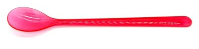 Löffel 18 cm Mehrzwecklöffel Joghurtlöffel Eislöffel Cocktaillöffel 6 Stück Mehrweg tranparent rot