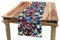 ABAKUHAUS Grunge Tischläufer, Hipster Zigzag Chevron, Esszimmer Küche Rechteckiger Dekorativer Tischläufer, 40 x 180 cm, Aqua Pink