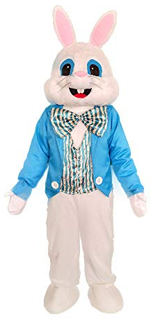MatGui Costume de lapin de Pâques - Mascotte - Taille adulte - Bleu