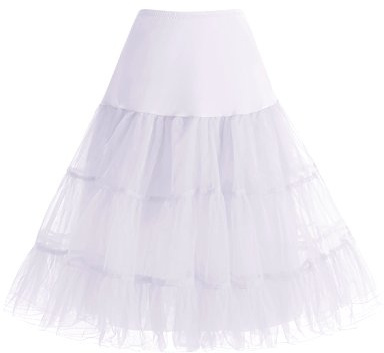 Bbonlinedress Womens White Petticoat Skirts 50s Rockabilly Half Slips Crinoline Skirt Tutus Underskirt Pettiskirt White XL