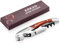 ERKXD Premium Waiters Corkscrew All-in-one Stainless Steel Wine Opener with Rosewood Pull Tap Handle Bottle Opener and Serrated Foil Cutter