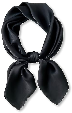 Ciormis Mulberry Silk Scarf for Wraping at Night, 27''x 27'' Square Pure Silk Scarf for Women Hair Wraping(Style 39)
