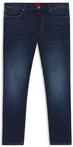 HUGO Mens 634 Blue Tapered-fit Jeans in Comfort-Stretch Denim