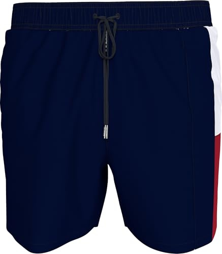 Tommy Hilfiger Short de Bain Homme Medium Drawstring avec Cordon de Serrage, Bleu (Desert Sky), XL