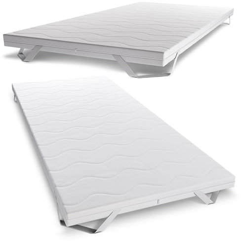 KNERST® Matratzentopper 90x190cm - Praktischer & Langlebiger Topper 90x190cm - 5cm Höhe - Topper 90x190 - Atmungsaktiv, Anpassungsfähig & Pflegeleicht - Bett Topper