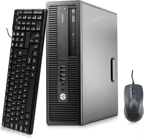 HP EliteDesk 705 G2 SFF Computer Desktop PC, AMD Quad-Core Ryzen Pro-A6 9500, 8GB RAM, 256GB SSD, QWERTY Keyboard, Windows 11 Pro (Refurbished)