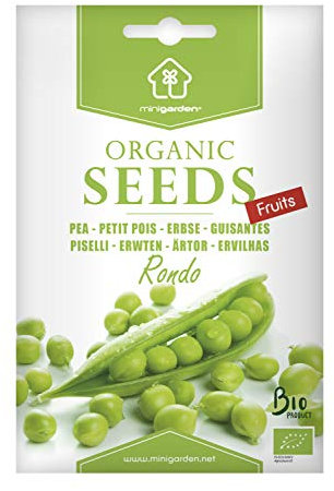 Petits pois Rondo, Graines certifiées biologiques prêt à Pousser Minigarden, 100% Naturelles sans Propagateurs Chimiques ni Génie Génétique, inclut entre 60 et 120 graines