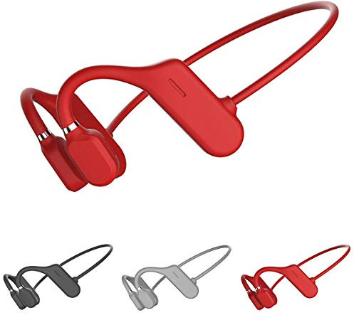 Queen.Y Auriculares de Conducción Ósea Bluetooth Oído Abierto Inalámbrico Estéreo de Alta Fidelidad Auriculares con Micrófono para Deportes Fitness Ciclismo Correr Conducción Gimnasio