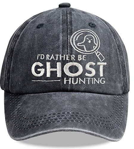 Ghost Hunting Hats for Men Women, Ghost Hunting Equipment, Halloween Decorations, Embroidered Adjustable Spooky Boo Baseball Cap, Father Day Birthday Gifts for Dad Mom