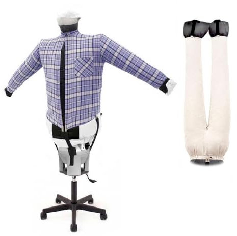 AEOLUS Iron Dryer Automatically Dries Irons Shirts Polo-Shirts Blouses Pants Refresh Sanitizes Garments Ironing System Ironer Dryer 4 in 1 Vertical Ironing 3 Programs Energy-Saving SA06 SP ECO INOX