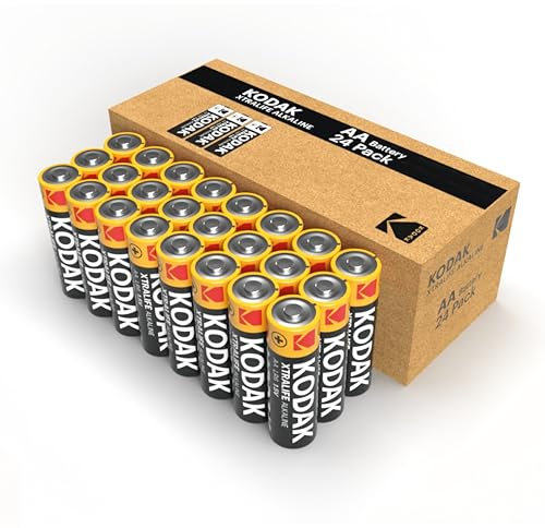 Kodak | AA Batterien | Doppel A Batterien | 24 Stück | Einweg-Batterien | Alkalibatterie | 1,5 V