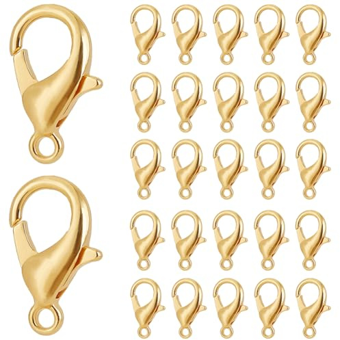 SOFPLATE 300 pieza de Cierre de Garra de Metal Clips de Garra de Langosta Cordones Giratorios Dorados Gatillo de Aleación Mini Eslabón Clips A Granel para Hacer Joyas Cierre Pulsera de Bricolaje Manua