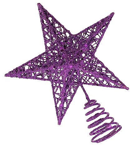 OSOLADY Étoile Scintillante De Noël pour Arbre Décoration De Sapin Fer avec Paillettes Ornement De Fête