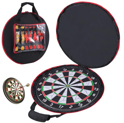 Yumt Storage Bag for Dart Boards Set, Dartboard Cover Waterproof Protective Carrying Case for Dartboard, Dart Tips, Shafts, and Other Accessories, Case Only
