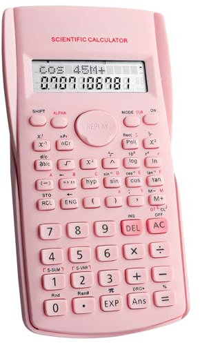 Pink Math Scientific Calculator with 240 Functions, Engineering Calculator for Back to School Office Home, Features Two-Line Display and HD Large Screen Ideal for Secondary Students and Teachers