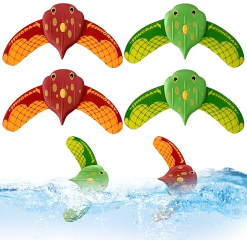 DOKRIN Giochi da immersione sott'acqua,4 pezzi Pesce Diavolo Giocattolo, Aliante Subacqueo, Giocattolo Pesci Acqua Bambini, Giocattolo Pesce Immersione, Diving Fish