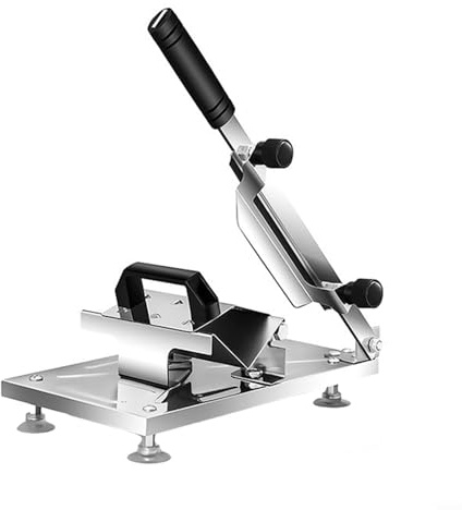 Jotekonoby Manual Meat Slicer with Adjustable Blade 0.25mm-8mm, Stainless Steel Vegetable and Meat Cutter for Hot Pot, Non-Slip Suction Cups, Ergonomic Handle