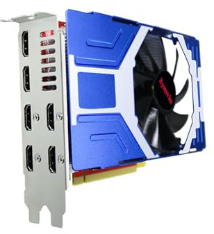 Xynsviu Radeon RX580 Graphics Card, 8GB GDDR5,GPU PC 6 HDMI Ports 4K, 256 Bit DirectX 12, PCI Express X16 3.0, Multi-Monitor Support Video Card (AMD RX580 8G 6HDMI)