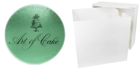 Art of Cake® 10 in Drum Round Green and 10 in TALL Cake Box