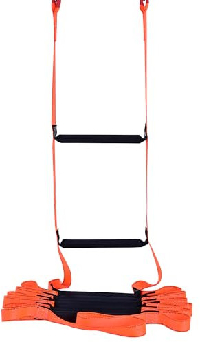Rope Ladder, Fire Escape Safety Ladder Emergency of Deploys Quickly,2 Story Homes Reusable Portable for Window Balcony Tree House (16.4FT)