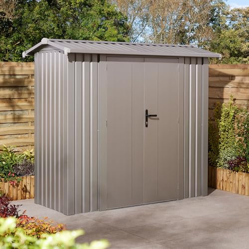 Rowlinson Brentvale 8x4 Premium Apex Metal Shed with Foundation Kit & Assembly